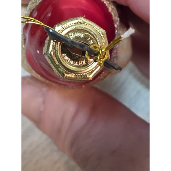 Vtg Blown Glass Santa Ornament Marked West Germany Christmas Holiday 3" - Picture 3 of 5